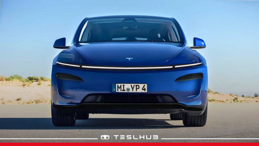 Concept di Tesla Model Y Juniper Blu
