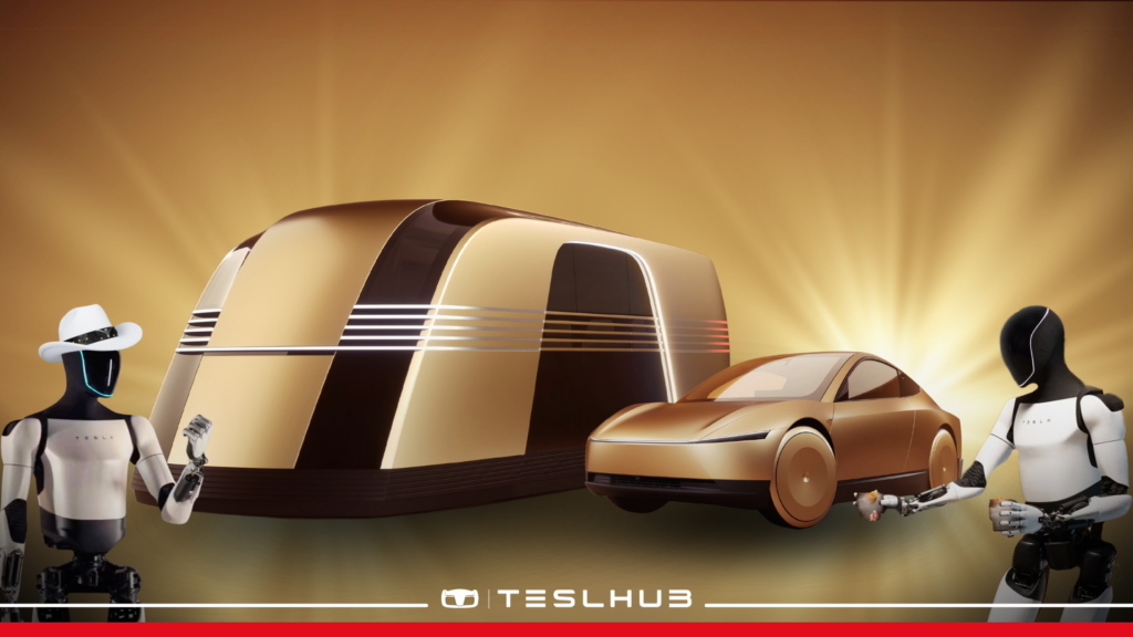 Tesla Robotaxi e robovan con Tesla Optimus Bot