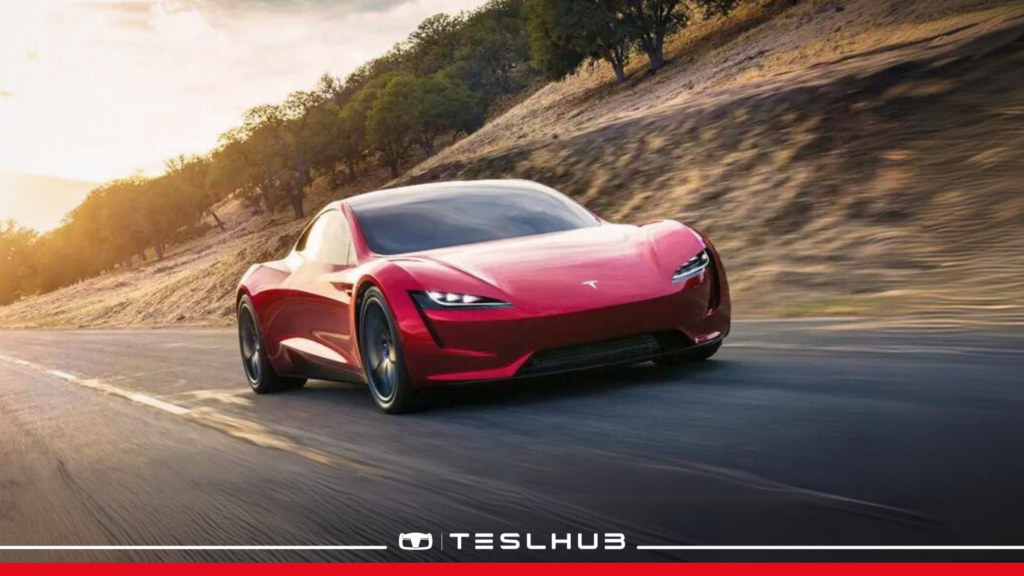 Tesla Roadster rossa