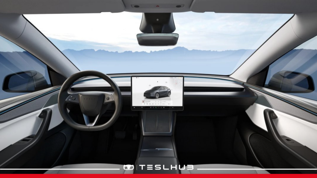 radar in abitacolo su Model Y