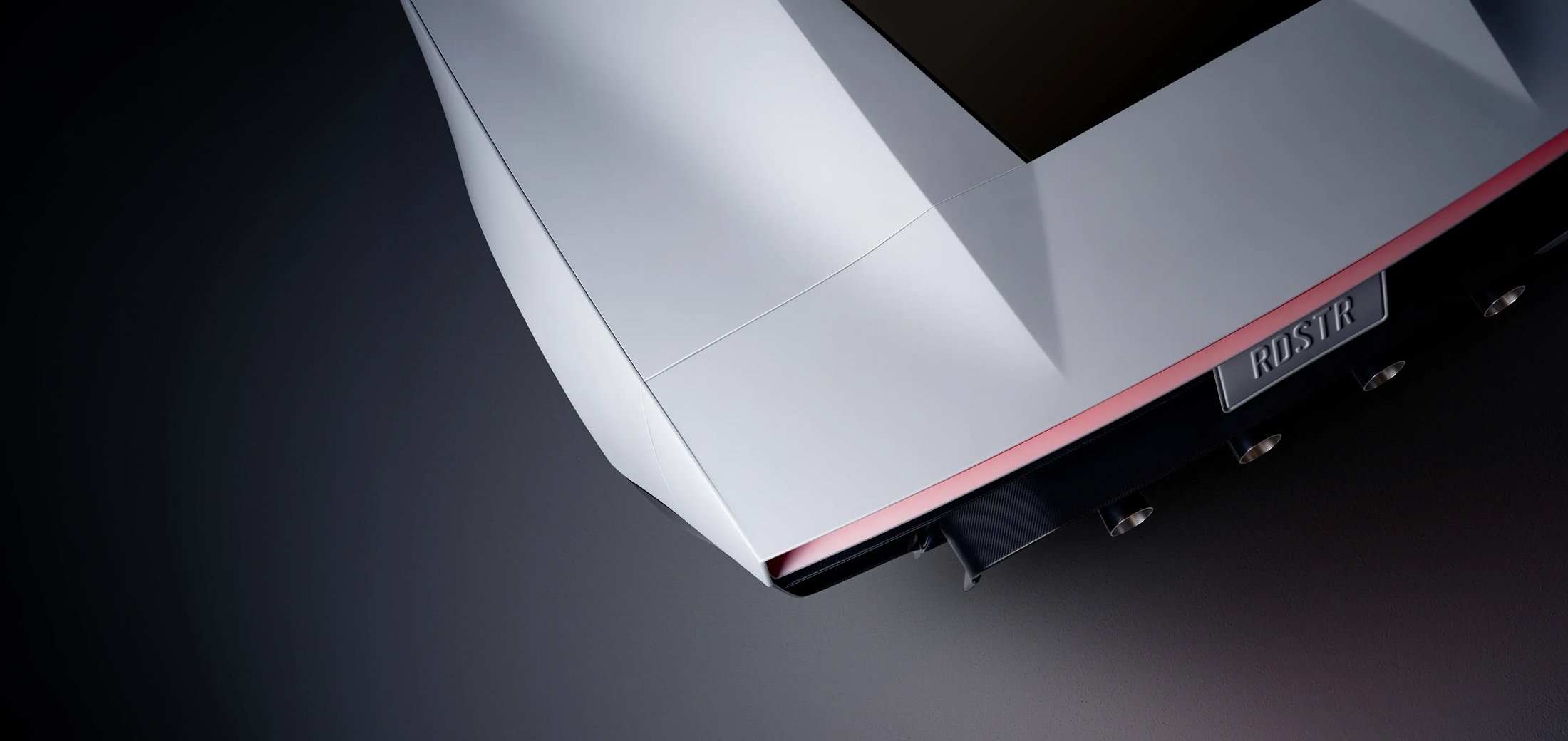 Vernice Anodized White e fanale posteriore a tutta larghezza della Tesla Roadster