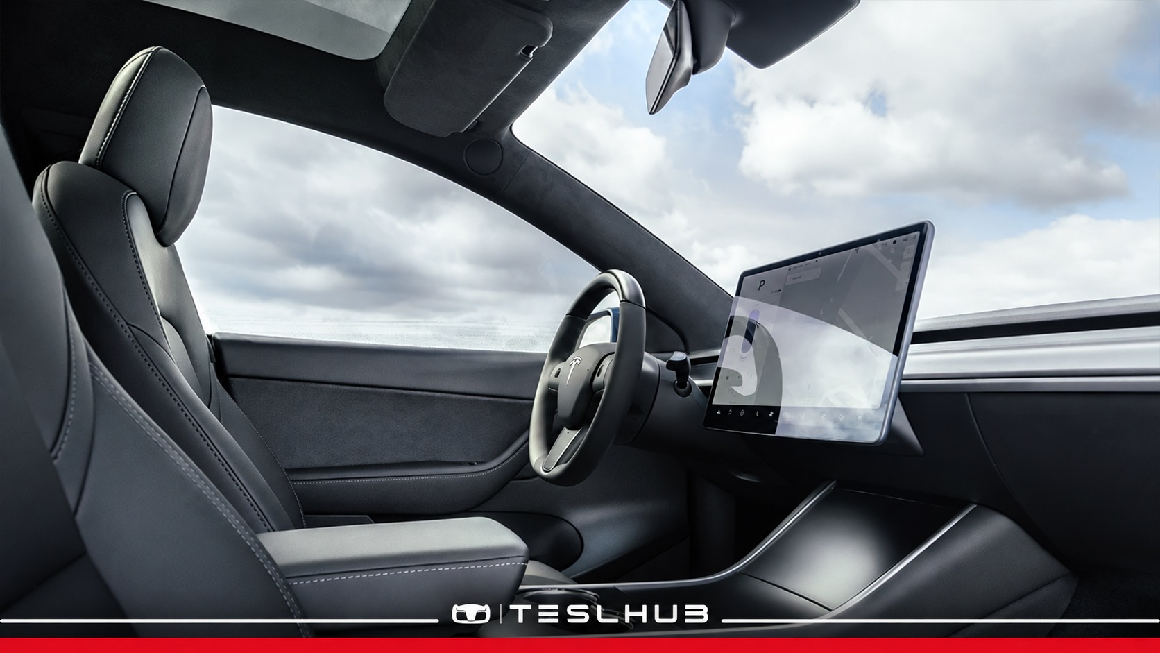 Tesla 2026.32: abitacolo e display di una Model Y, grafica Teslhub